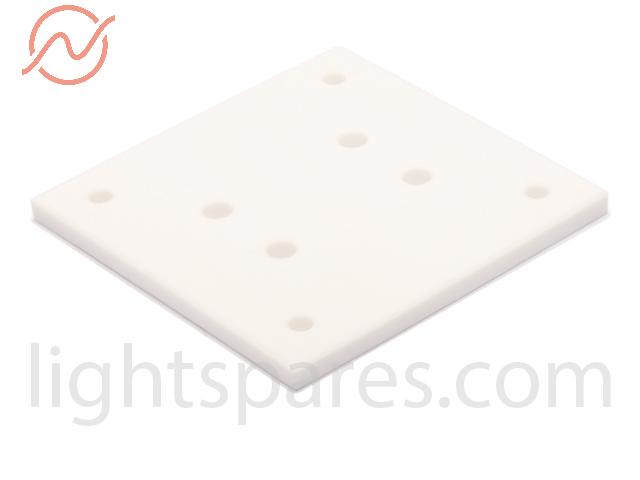 HES - Lamp block, IB, ceramic white square