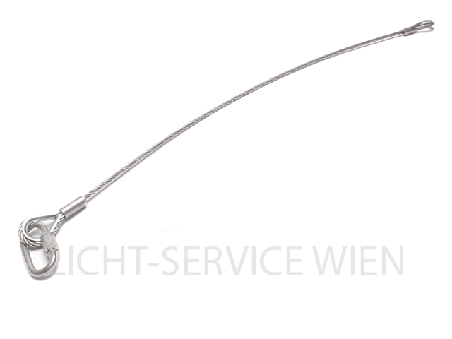 Schellen & Haken - Sicherungsseil 4mm silber 60cm